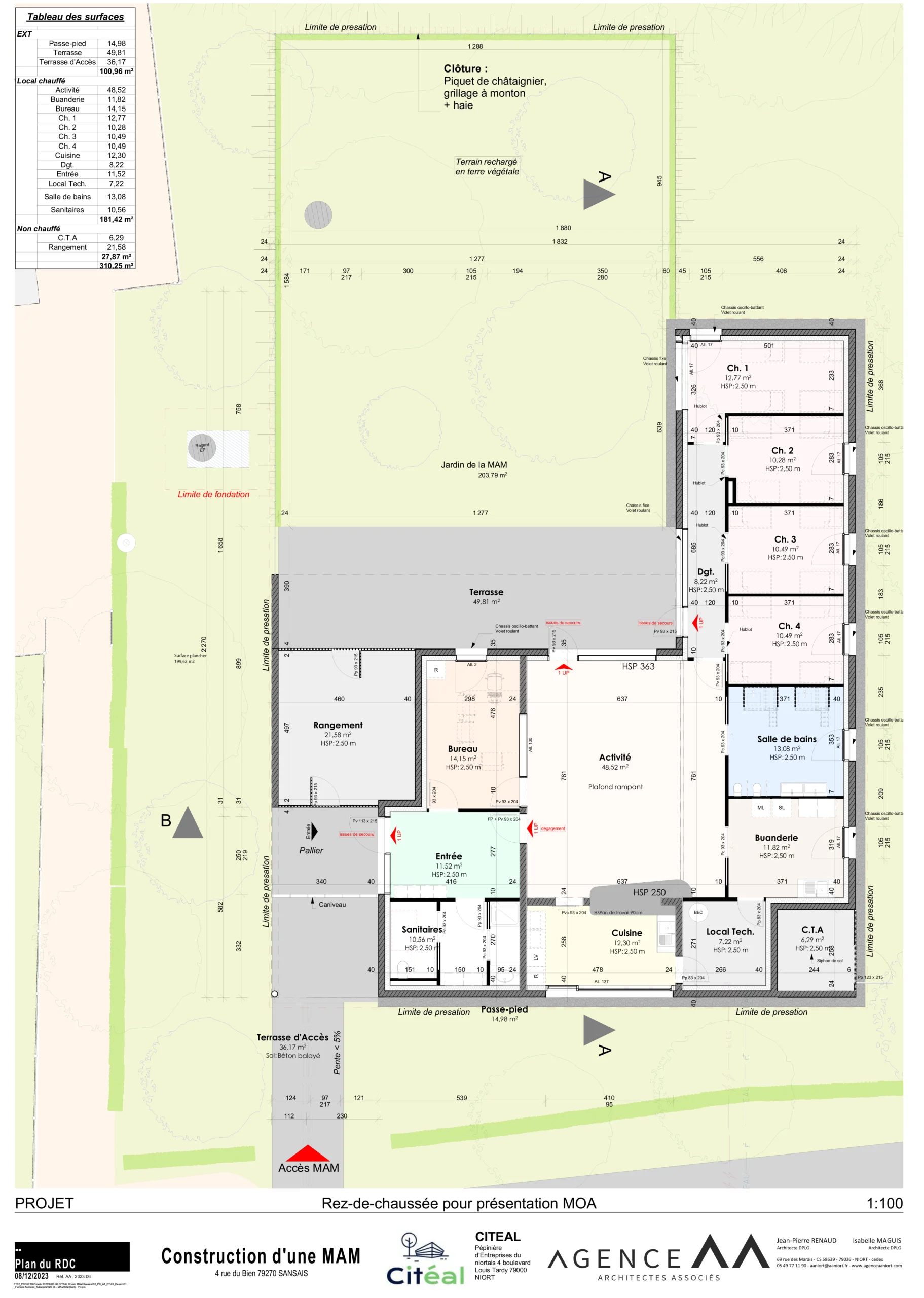 Plan Construction d’une Maison d’Assistantes Maternelles à Sansais (79)