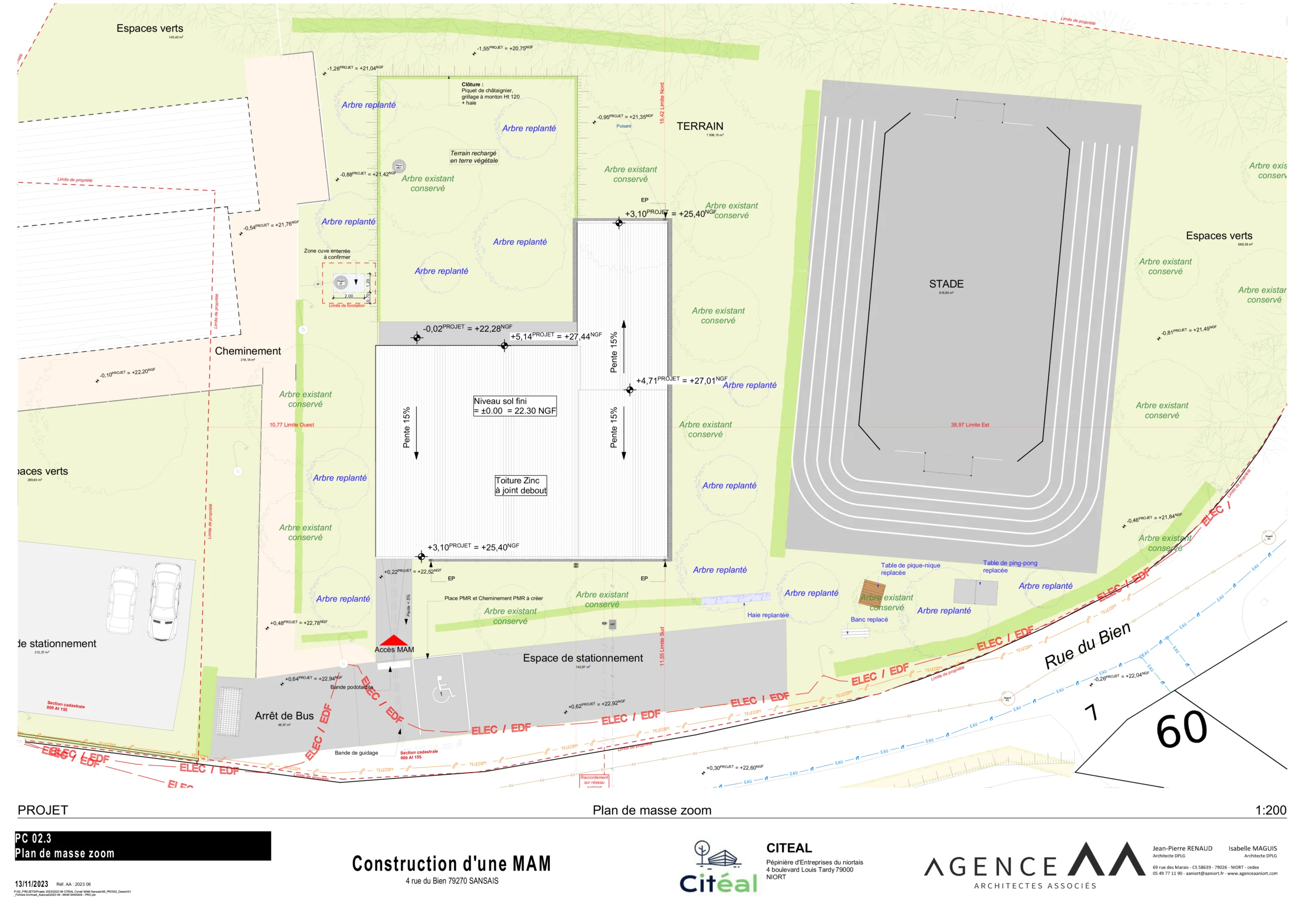 Plan Construction d’une Maison d’Assistantes Maternelles à Sansais (79)