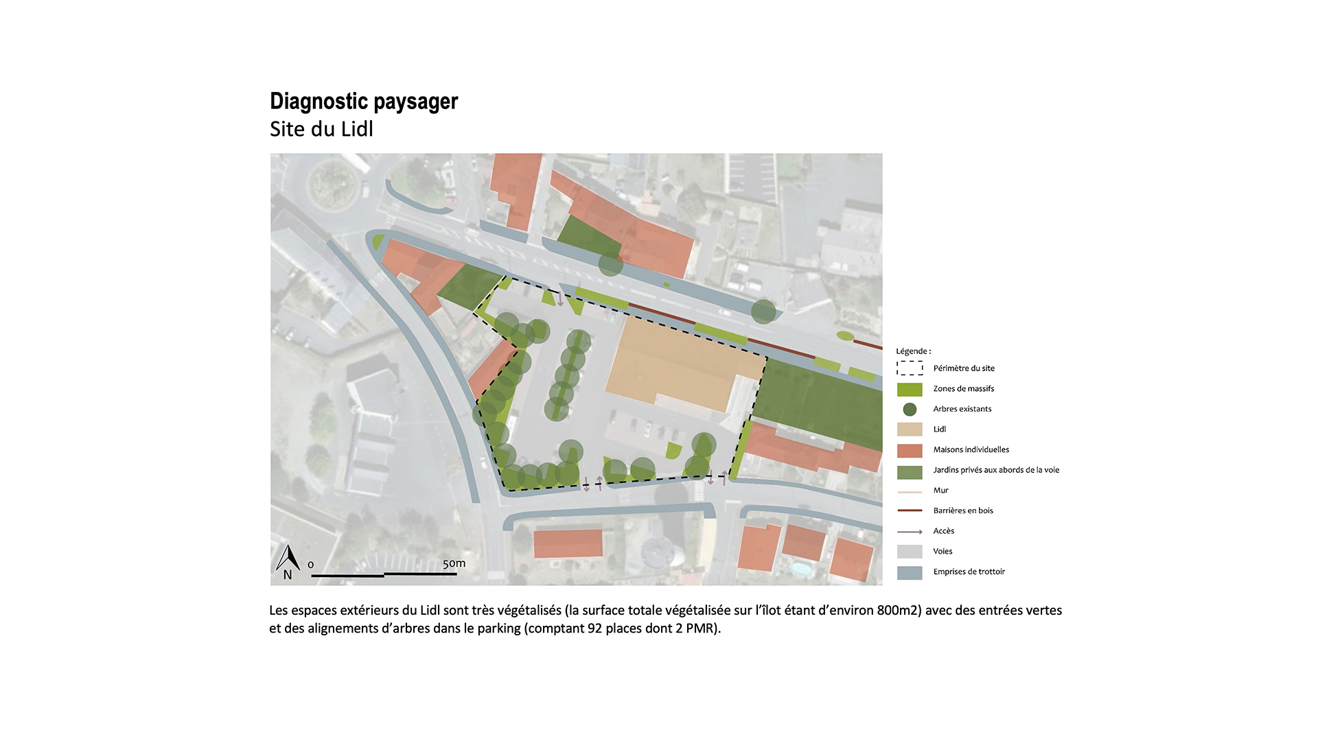 Schéma d'aménagement Pole Santé, Diagnostic paysager du site du Lidl